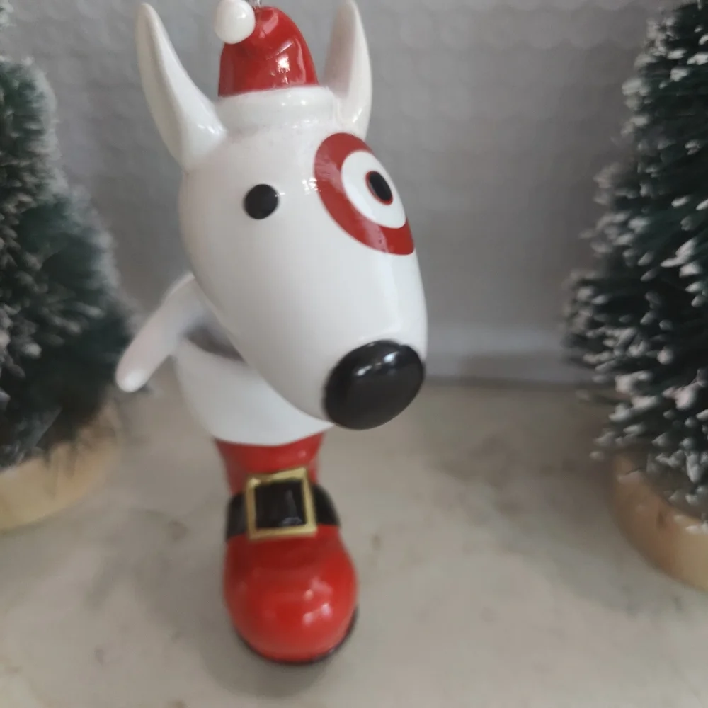 TARGET WONDERSHOP BULLSEYE THE DOG IN SANTA'S BOOT CHRISTMAS ORNAMENT 2024 T